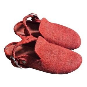 Rag & Bone Ansley Buckled Felt Mule Slides Womens 41 US 11 Minimalist Chic